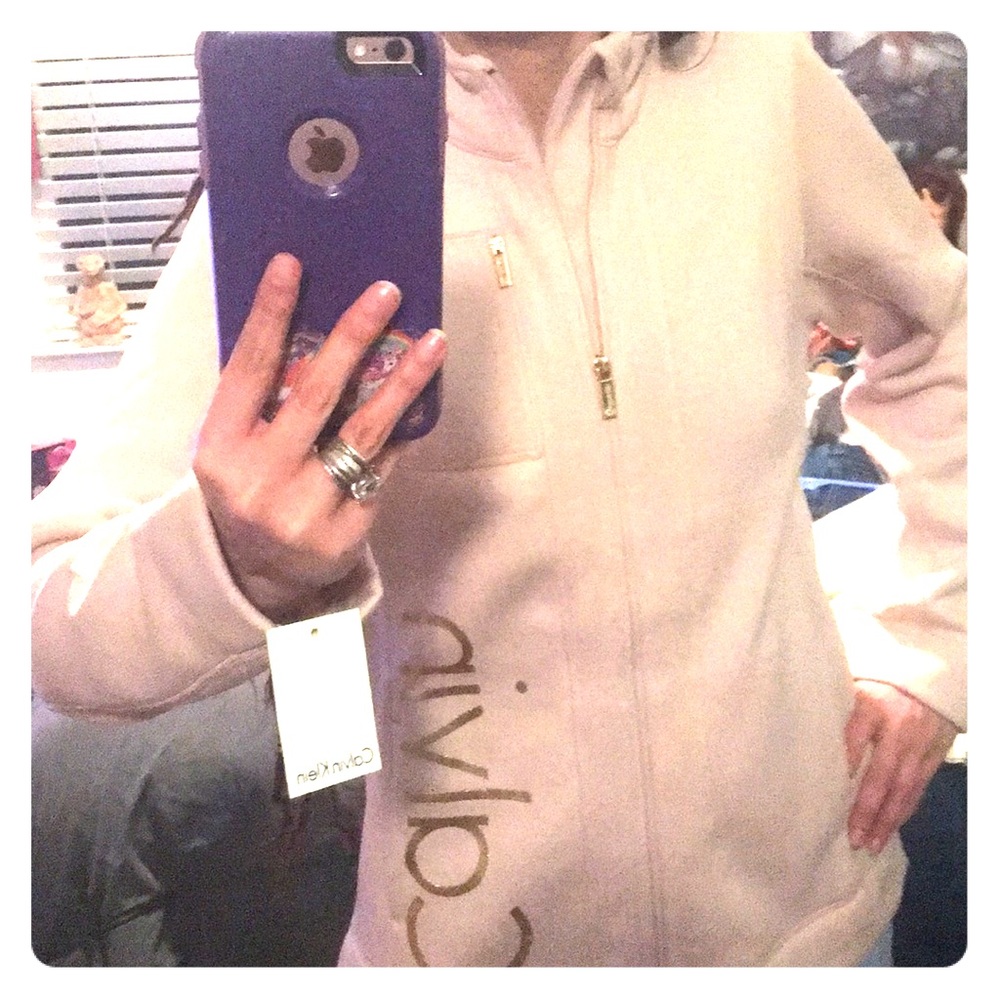 NWT Baby/pale pink Calvin Klein Jacket/sweater